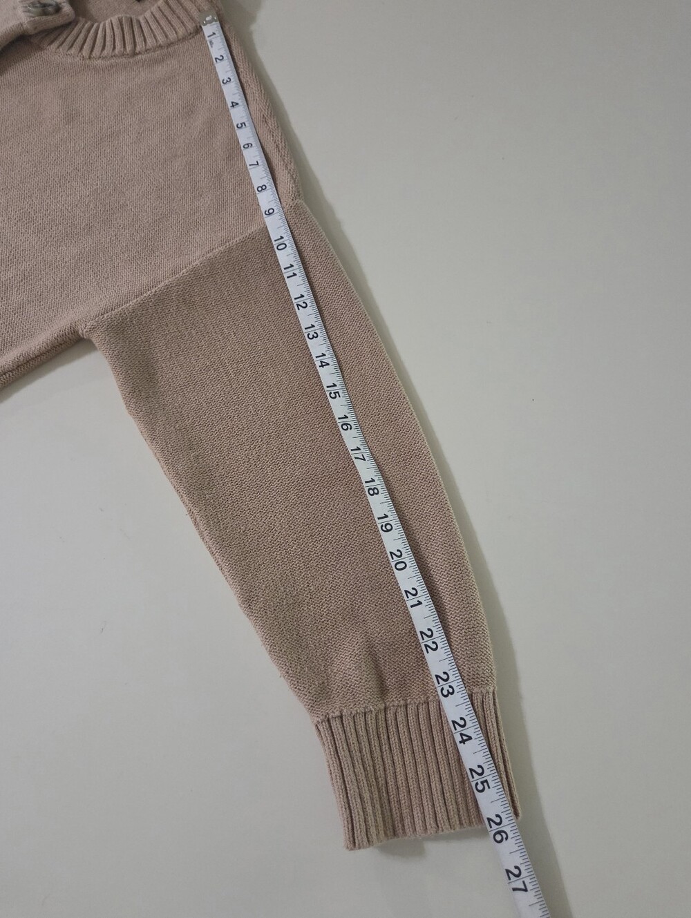 Quince Organic Cotton Camel Cropped Cardigan - Picture 13 of 16